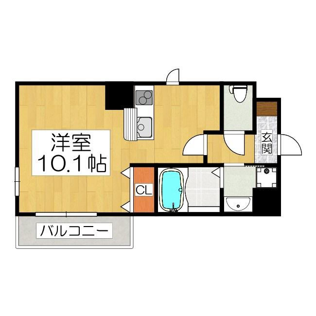 RAY SQUARE 大津(ワンルーム/2階)の間取り写真