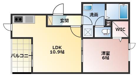 EAGLEVIII(1LDK/2階)の間取り写真