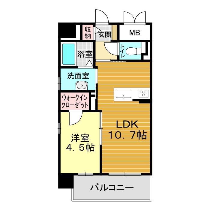 フォルト・マーレ(1LDK/2階)の間取り写真