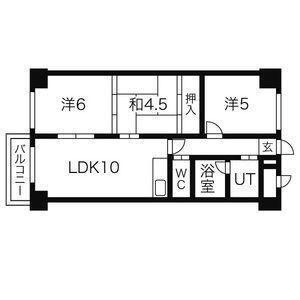 アルファヒル麻生(3LDK/4階)の間取り写真