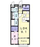 ベル エトワール(1LDK/1階)の間取り写真