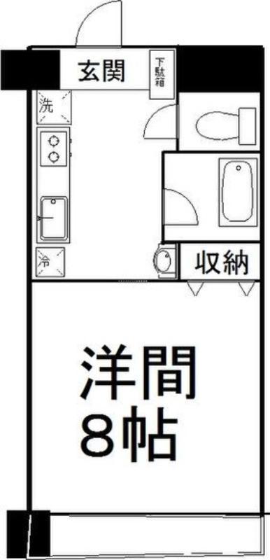 プランドビル本町(1K/4階)の間取り写真