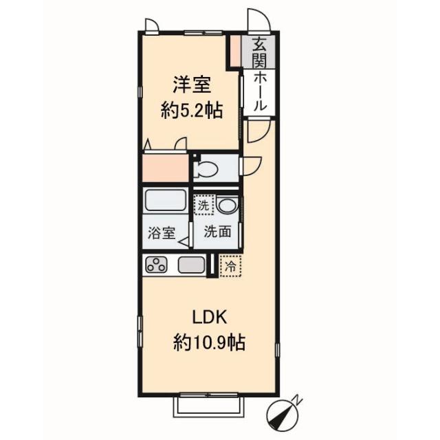 グレイス八千代台(1LDK/2階)の間取り写真