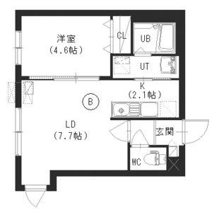 ルチアーノ白石(1LDK/2階)の間取り写真