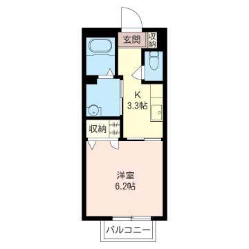 MAISON HOT ROAD(1K/1階)の間取り写真