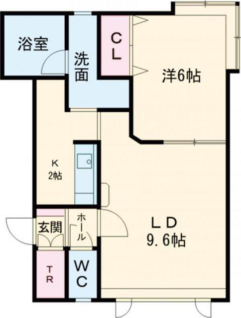 クルール(1LDK/1階)の間取り写真