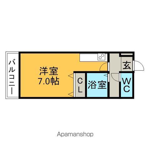 本町ハイツ(ワンルーム/2階)の間取り写真