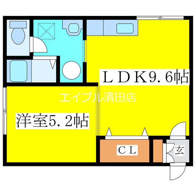 ラフォーレ美沢(1DK/3階)の間取り写真