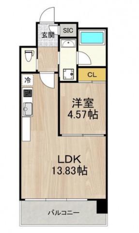プレジオ今福鶴見(1LDK/7階)の間取り写真