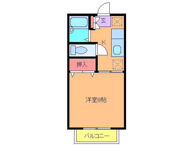 ISレジデンス(1K/1階)の間取り写真