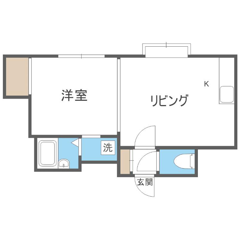 ダイユウハイツ(1DK/1階)の間取り写真