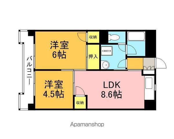 駅北ビル(2LDK/4階)の間取り写真