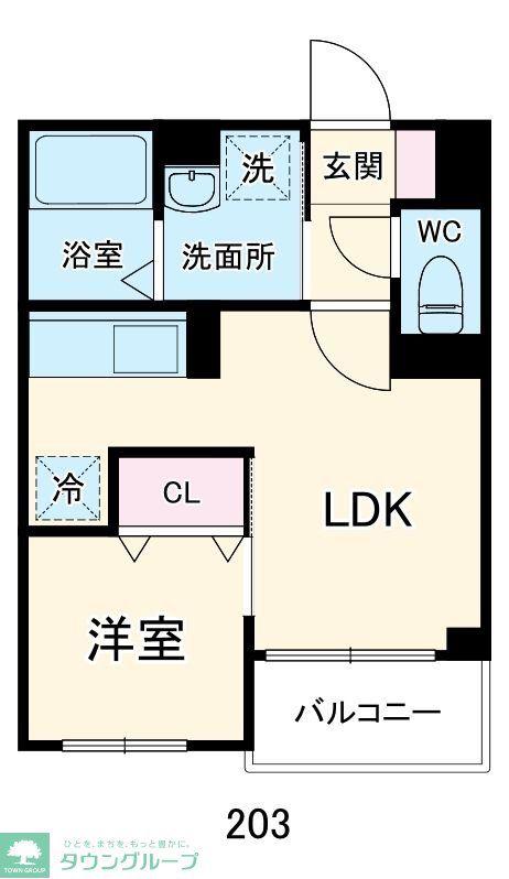 TRES美麗(1LDK/2階)の間取り写真