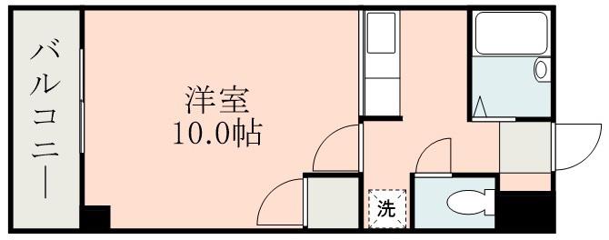 シェソワ(1K/6階)の間取り写真