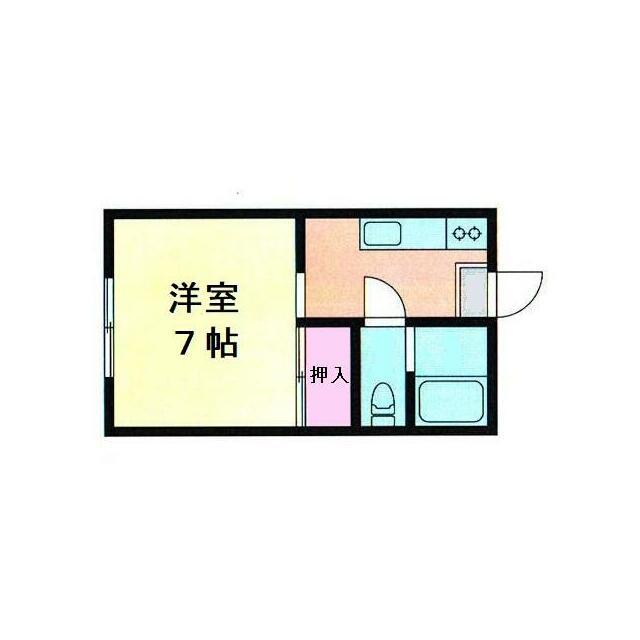 ニューハイツ(1K/1階)の間取り写真