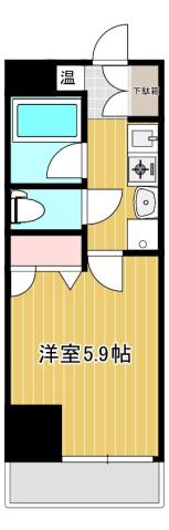 セレーノ並木(1K/2階)の間取り写真