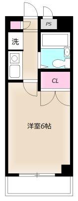 ロイヤル横浜(1K/4階)の間取り写真