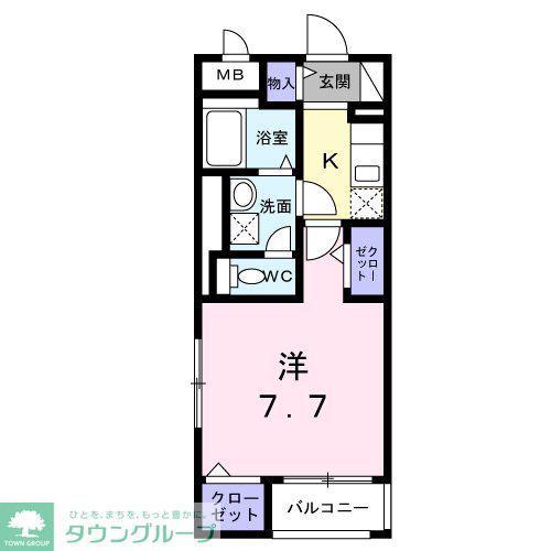 ダウンタウン ワイ(1K/3階)の間取り写真