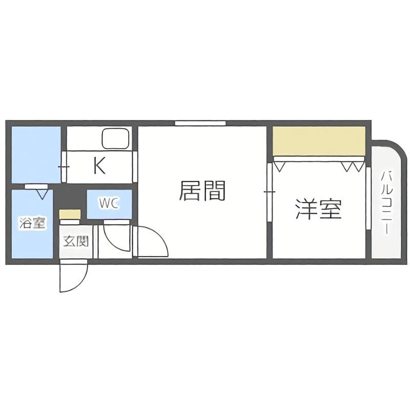 クレアーレ(1LDK/3階)の間取り写真