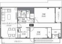 グランバリュー永福町(2LDK/3階)の間取り写真