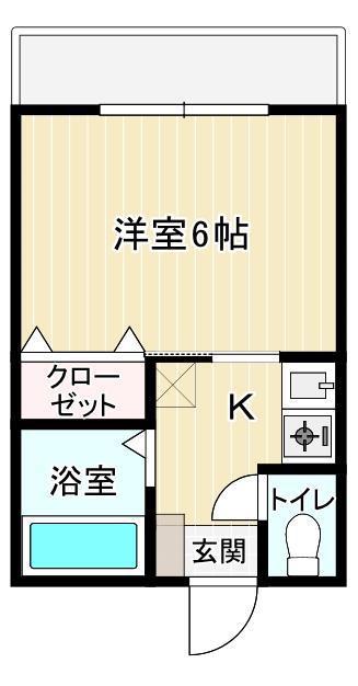 エクシヴ大里II(1K/1階)の間取り写真