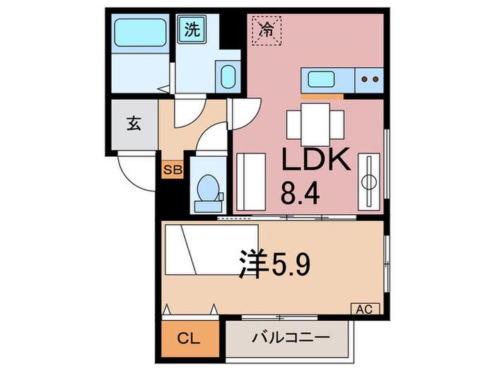 NEVE(1LDK/3階)の間取り写真