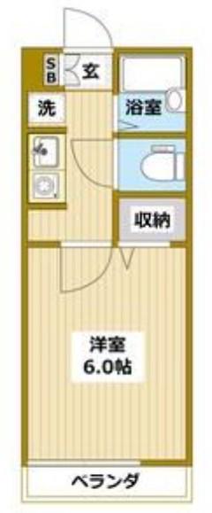 VILLA510 NO.6(1K/1階)の間取り写真