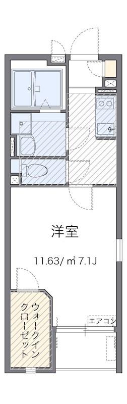 SHI KI(1K/1階)の間取り写真