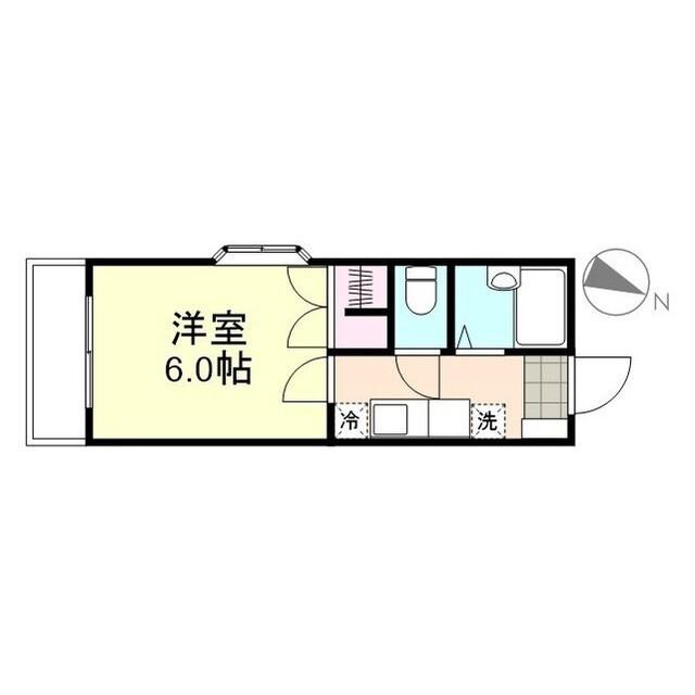 エトワール21船穂マンションB(1K/4階)の間取り写真