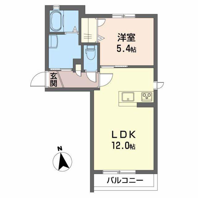 シャーメゾンエベル(1LDK/2階)の間取り写真