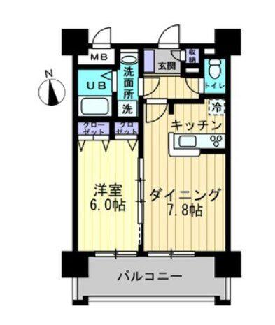 J・GRACE十日市(1LDK/5階)の間取り写真