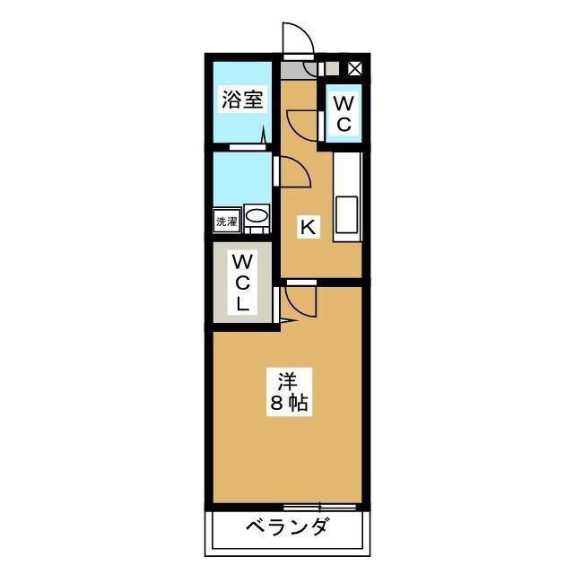 リブリ旭町(1K/1階)の間取り写真