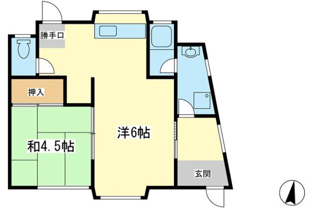 みやび荘(2DK/1階)の間取り写真