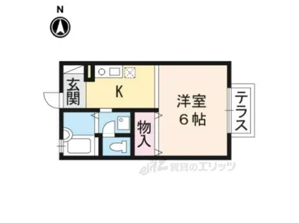 アトリオT(1K/2階)の間取り写真