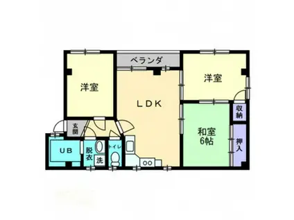 メゾンOGO B棟(3LDK/1階)の間取り写真