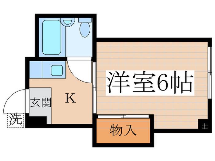 パレスコーポ(1K/3階)の間取り写真