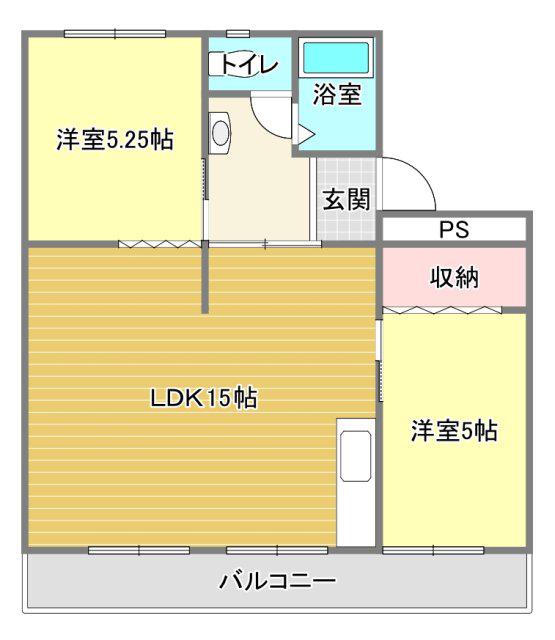 サンシャイン丸松(2LDK/1階)の間取り写真