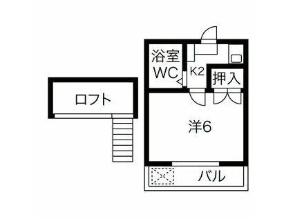 I・CITY大林(1K/1階)の間取り写真