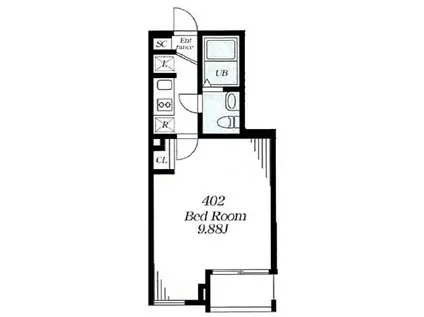 SHIROYAMA VILLAGE(1K/3階)の間取り写真