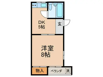 コーポ鳥澤(1DK/1階)の間取り写真