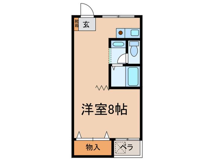 朋成マンション(ワンルーム/3階)の間取り写真
