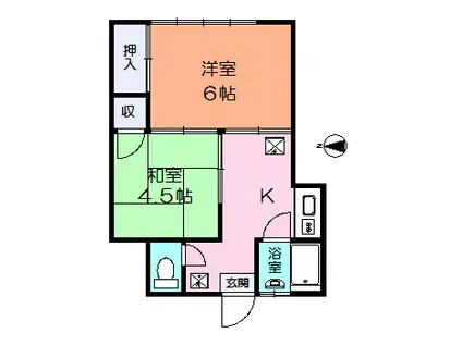 正和コーポ(2DK/3階)の間取り写真