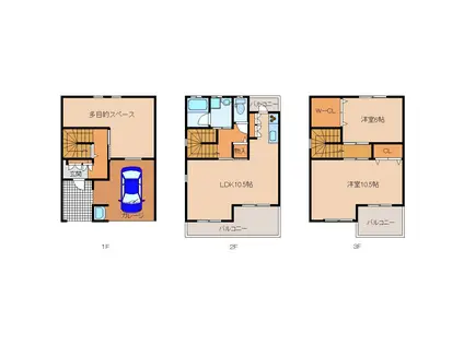 サウンドオブライフ 水のおと(2SLDK/1階)の間取り写真