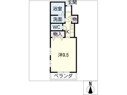 IMAGE(1K/3階)の間取り写真