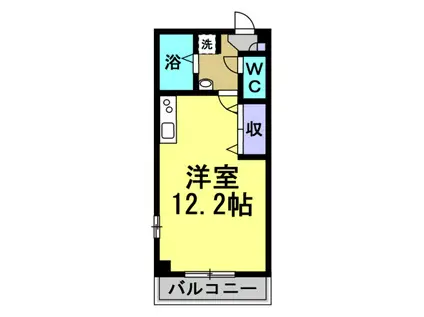 プリミエールKII(ワンルーム/3階)の間取り写真