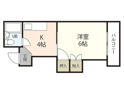 レグルス己斐本町(1K/3階)の間取り写真