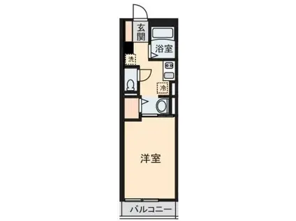 クレスト湘南(1K/2階)の間取り写真