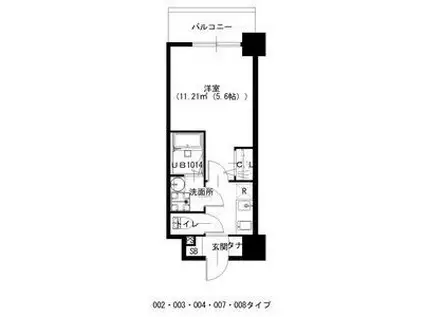 SOLASIA RESIDENCE 千里丘(1K/2階)の間取り写真