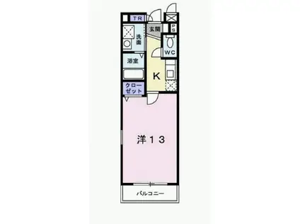 JR加古川線 滝野駅 徒歩9分 2階建 築22年(1K/2階)の間取り写真