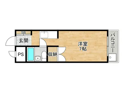 KSレジデンス箕面坊島(1K/3階)の間取り写真